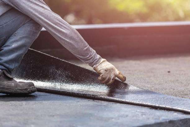 Professional Exterior Waterproofing technician working in Vestaburg, MI